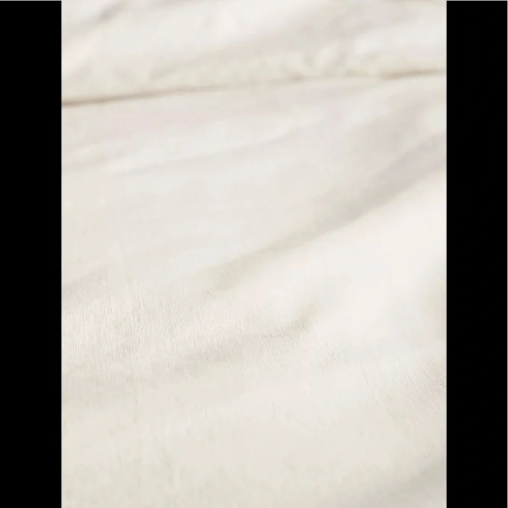NWT Anthropologie Relaxed Cotton-Linen Duvet Cover Queen Cream color